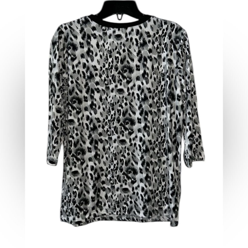 Doublju Animal Print Black & White Top(Size Medium)